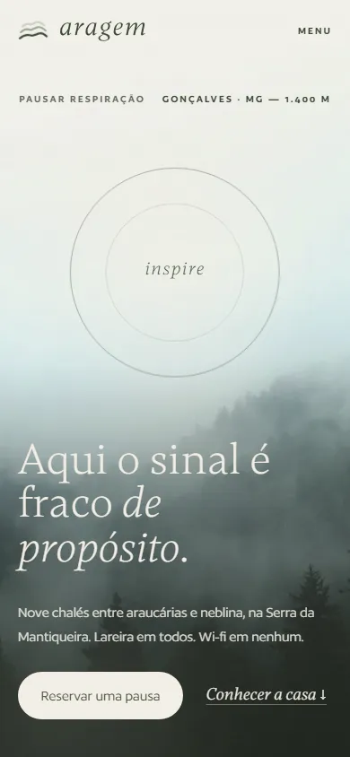 Abertura no celular