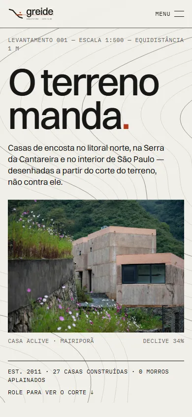 Abertura no celular