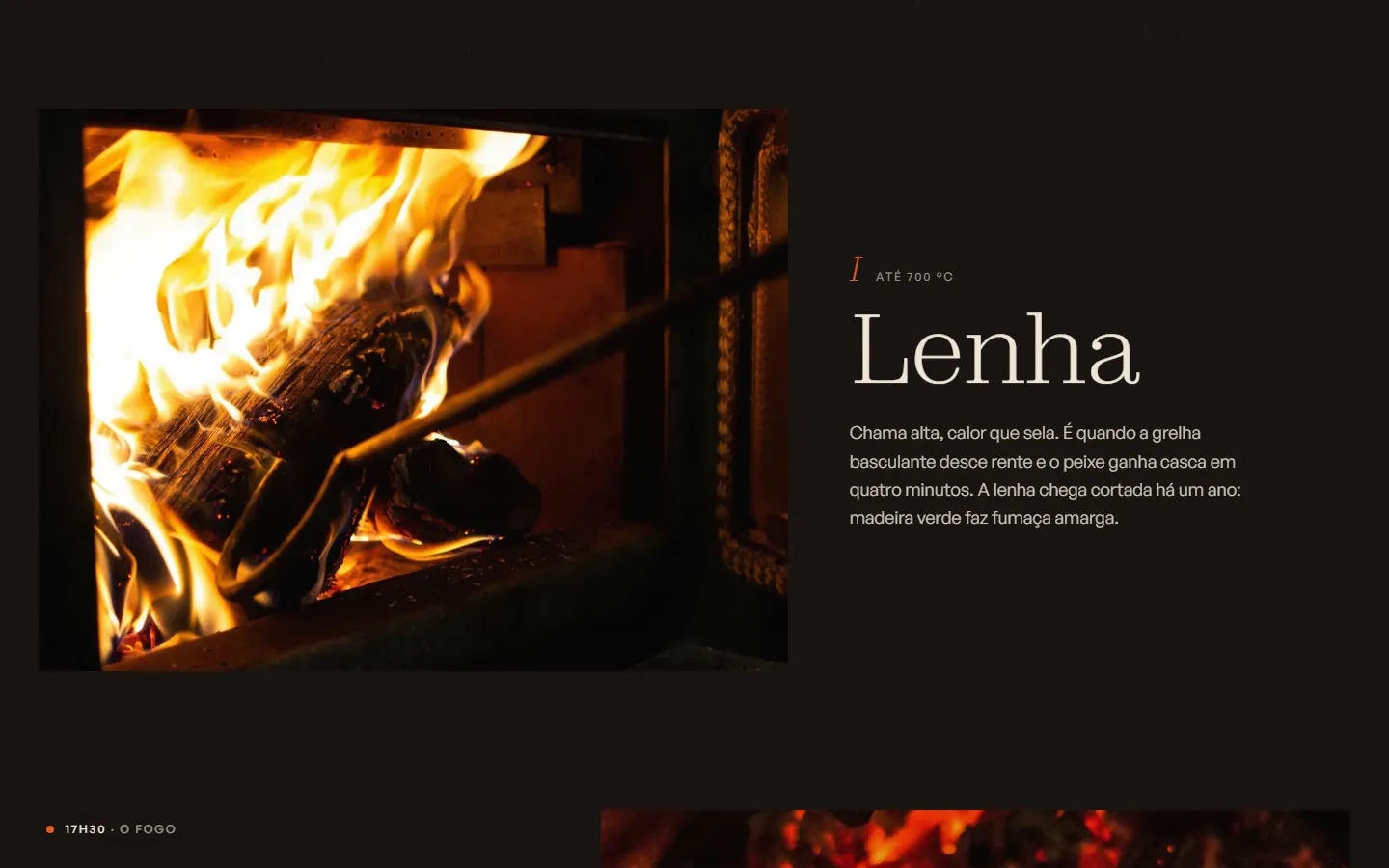 O fogo em três tempos: lenha, brasa e cinza