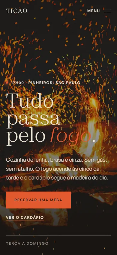 Abertura no celular
