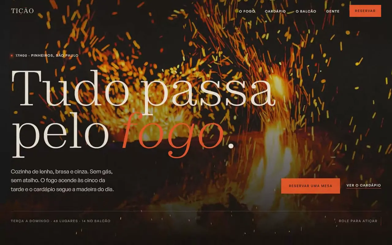 Abertura do site Tição